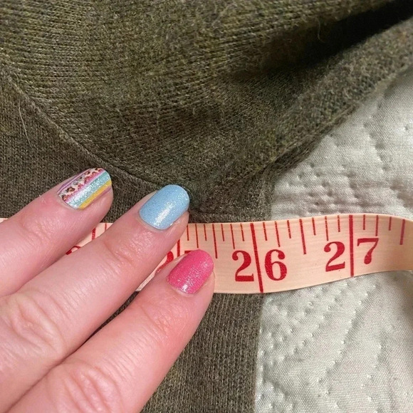 Polo Ralph Lauren Sweater 1/4 Zip Pullover Estate Rib Olive Green Size Large - Picture 6 of 6